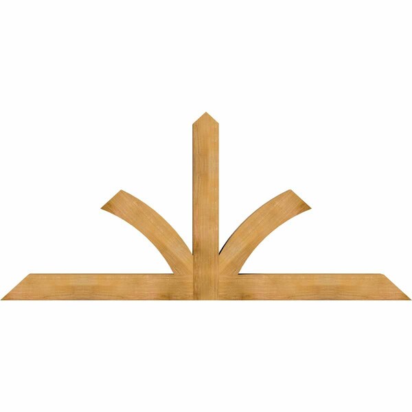 Ekena Millwork Richland Rough Sawn Timber Gable Bracket, Western Red Cedar, 96"W x 44"H x 6"D x 6"F, 11/12 Pitch GBW096X44X0606RIC00RWR - main